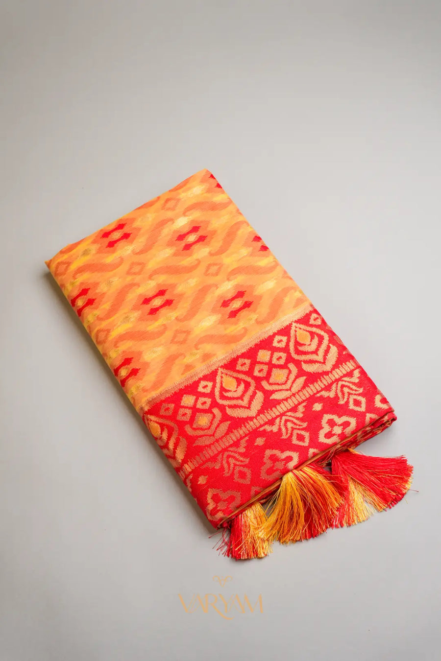 Saanjh Yellow Cotton Saree