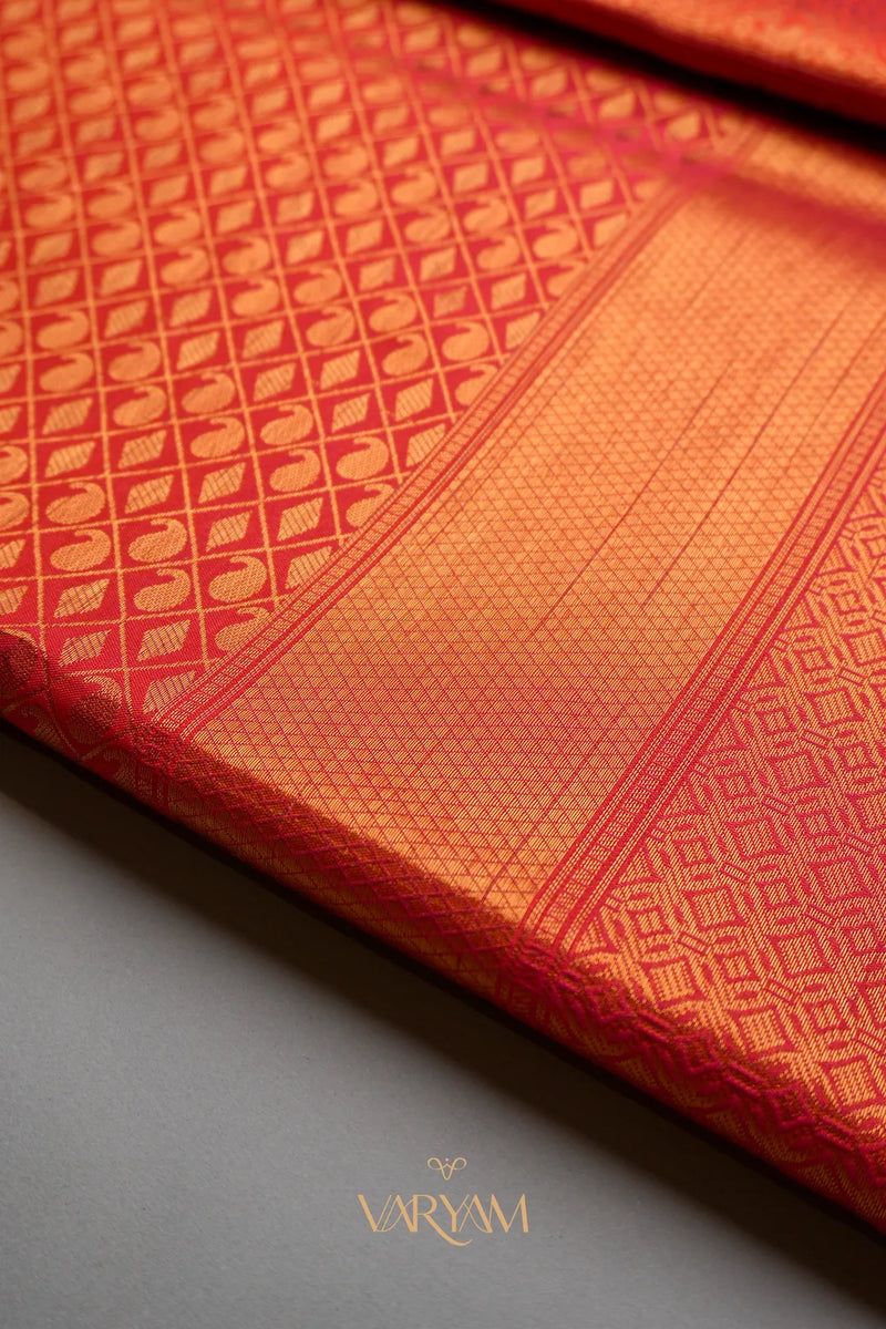 Veera Silk Orange Saree