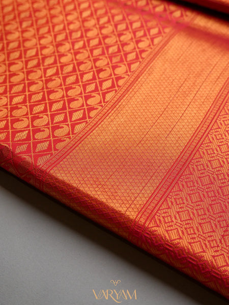 Veera Silk Orange Saree