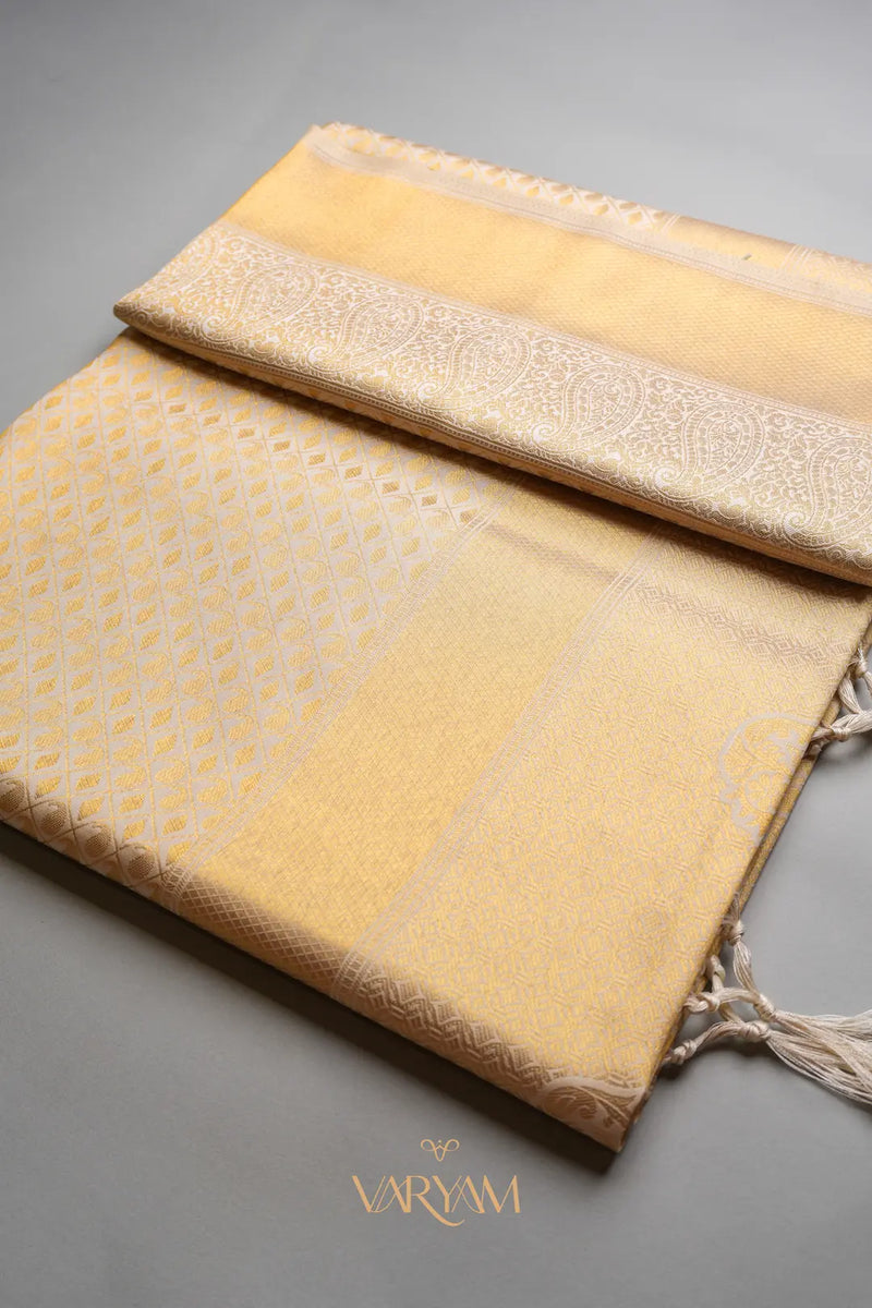 Veera Silk Cream Saree