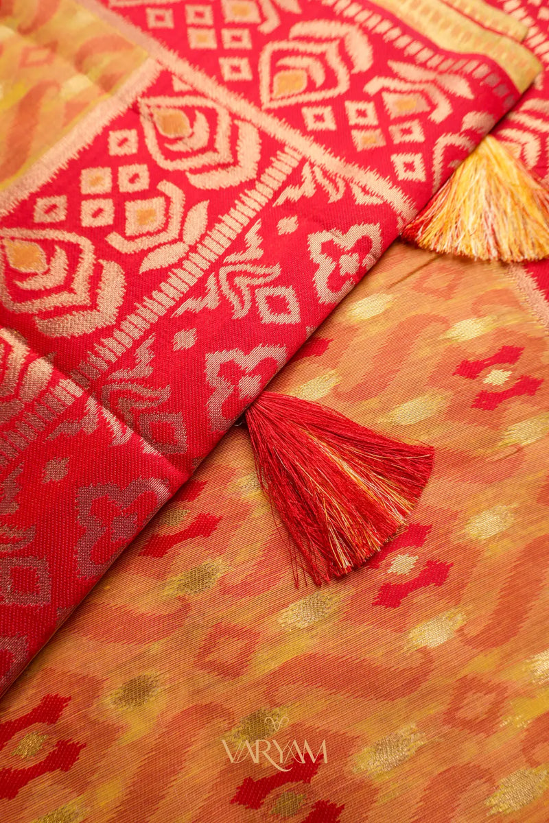 Saanjh Yellow Cotton Saree
