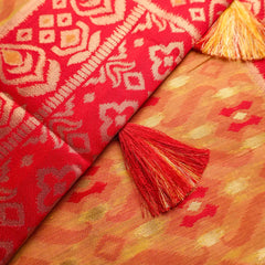 Saanjh Yellow Cotton Saree