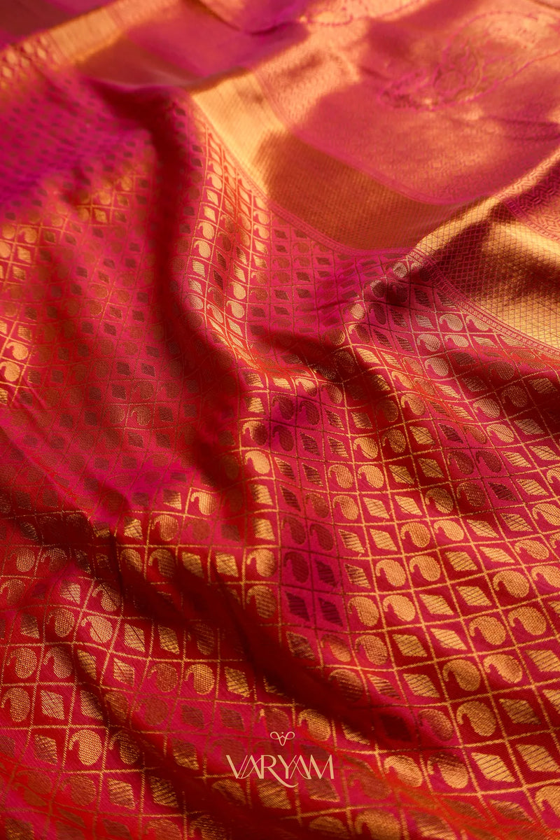 Veera Silk Orange Saree