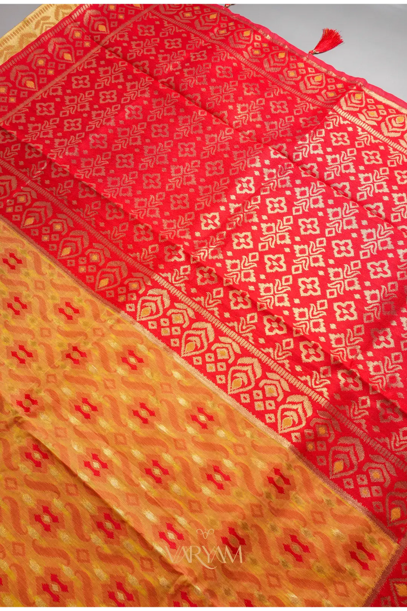 Saanjh Yellow Cotton Saree