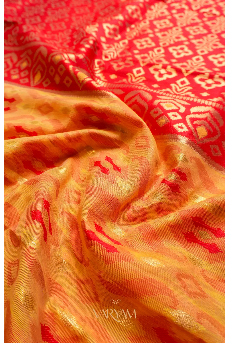 Saanjh Yellow Cotton Saree