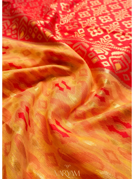 Saanjh Yellow Cotton Saree