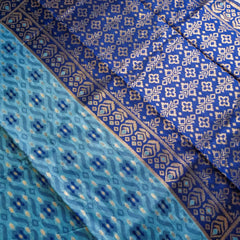 Saanjh Blue Cotton Saree