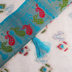 Kalista Linen Cream Saree