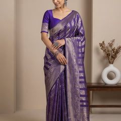 Rekha Silk Violet Saree