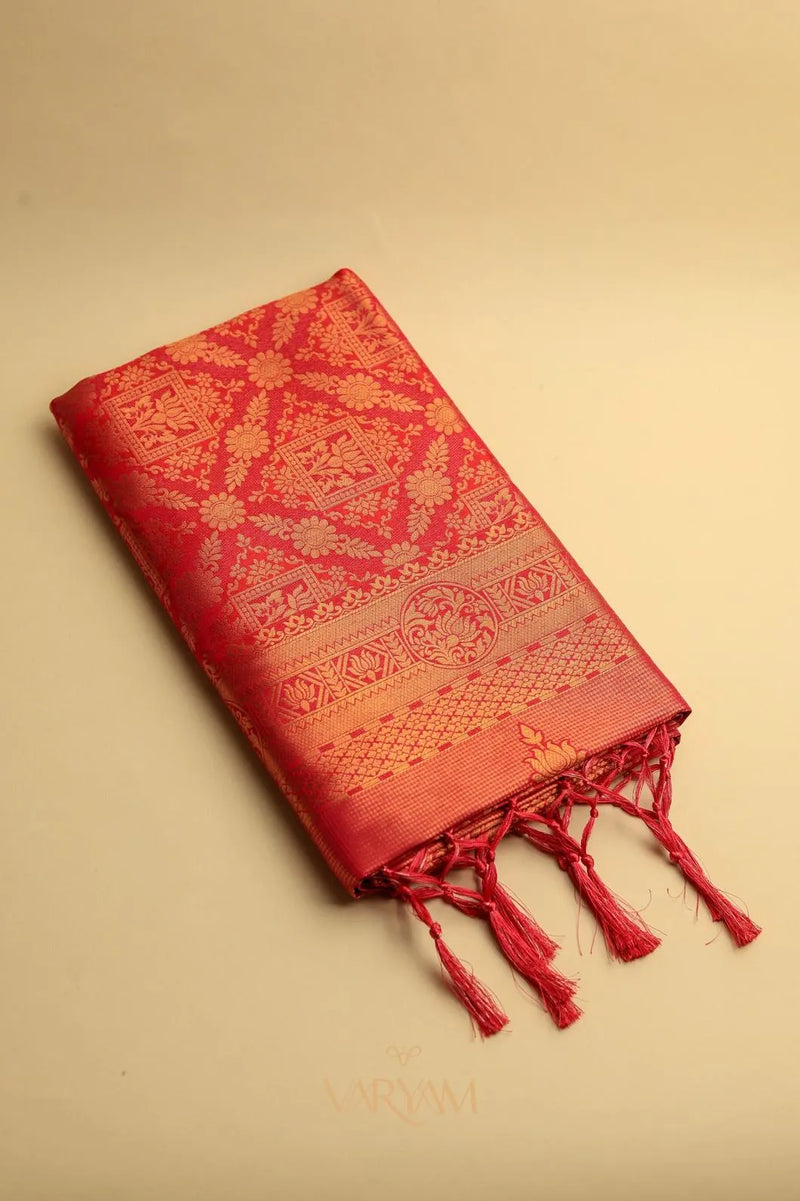Amara Silk Orange Saree