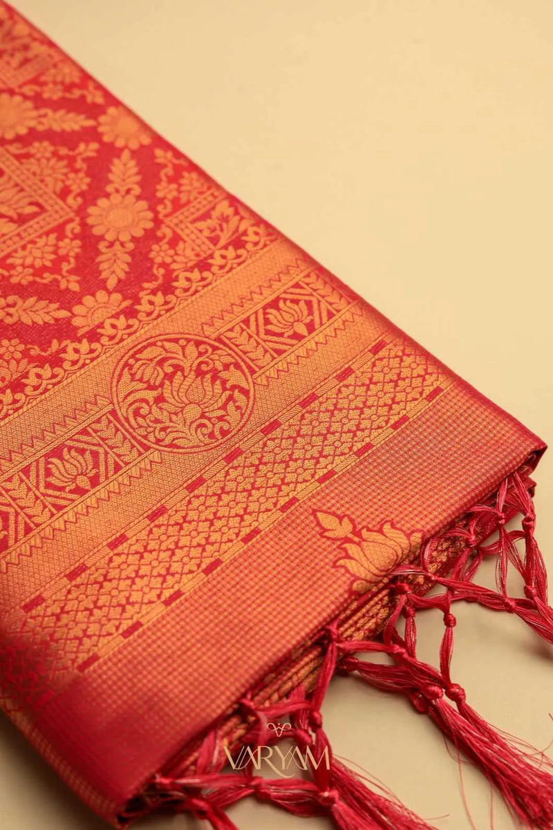 Amara Silk Orange Saree