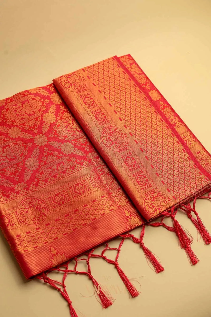 Amara Silk Orange Saree