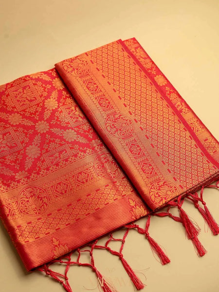 Amara Silk Orange Saree