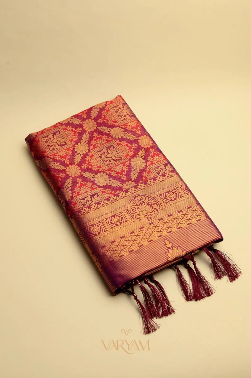 Amara Silk Maroon Saree