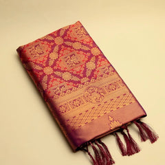 Amara Silk Maroon Saree