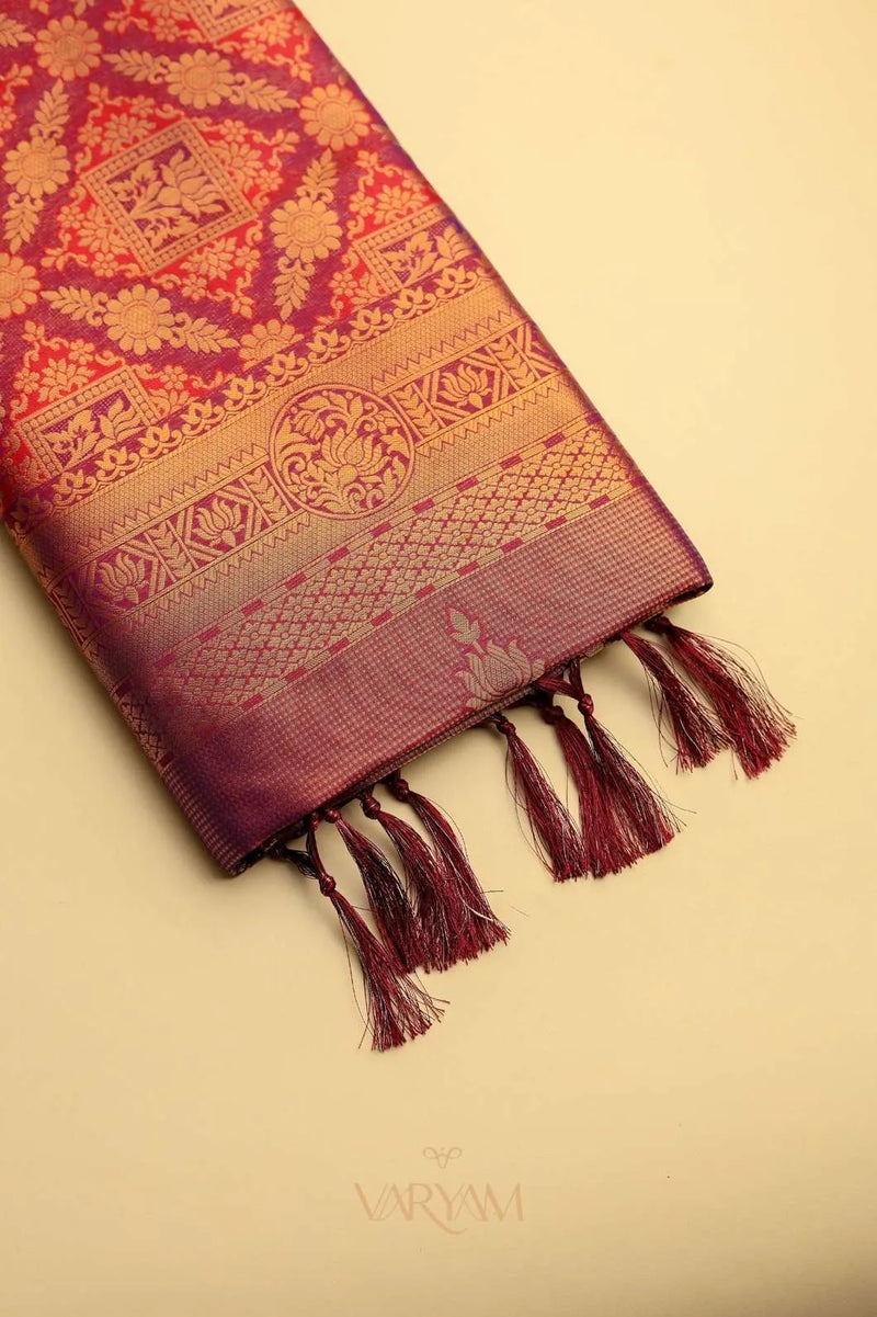 Amara Silk Maroon Saree