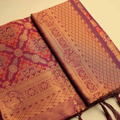Amara Silk Maroon Saree