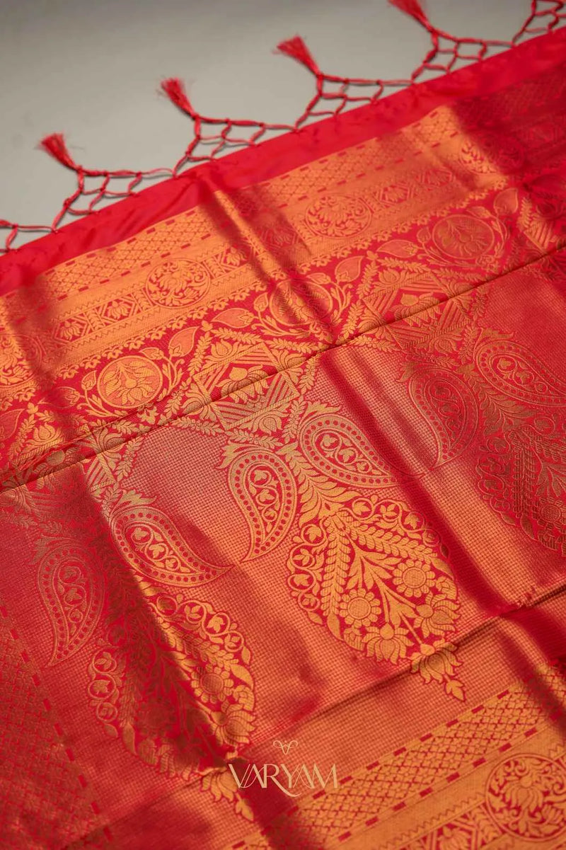 Amara Silk Orange Saree