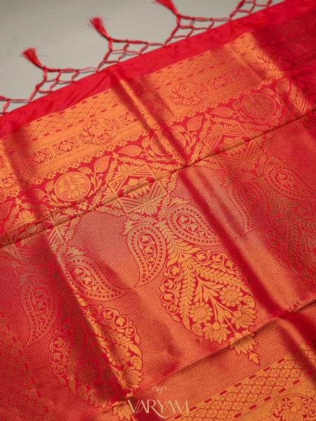 Amara Silk Orange Saree