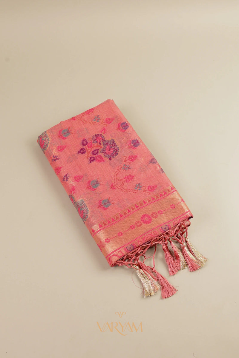 Mira Cotton Pink Saree