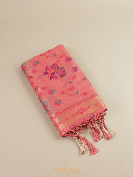 Mira Cotton Pink Saree