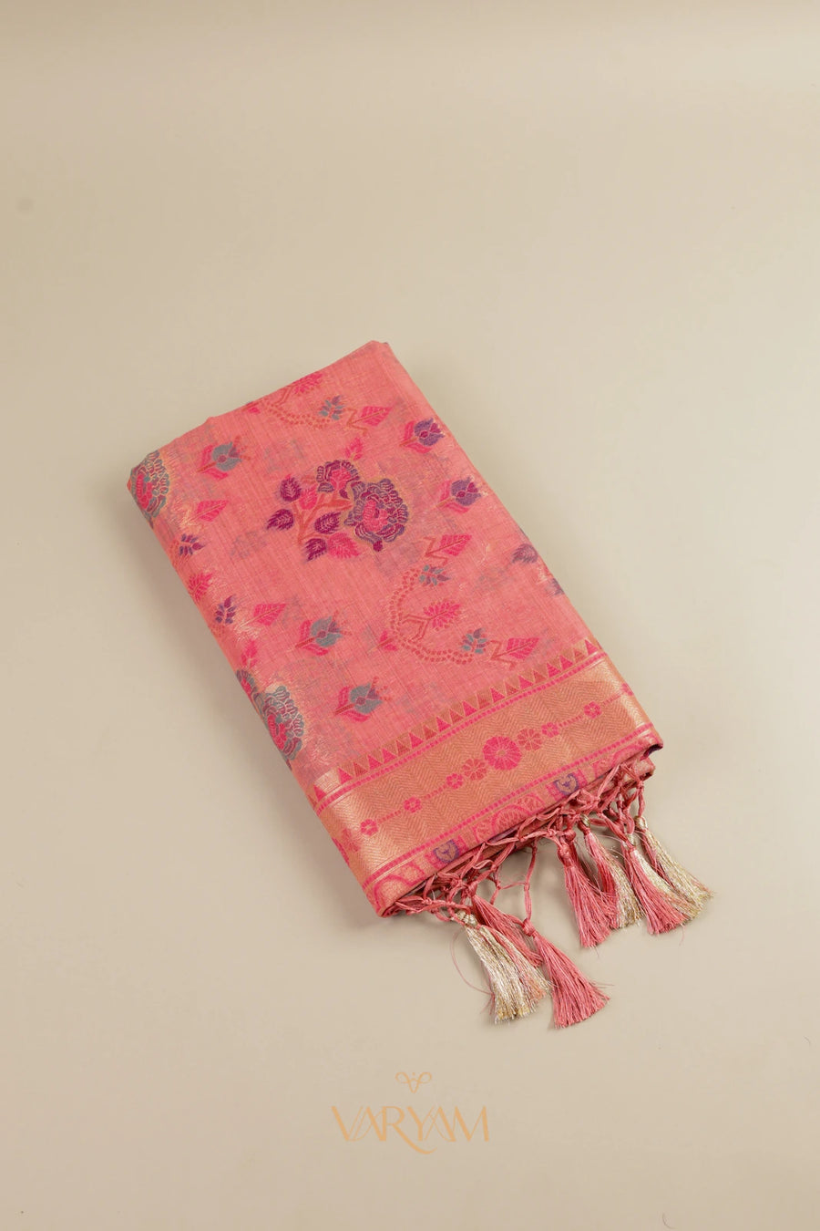 Mira Cotton Pink Saree