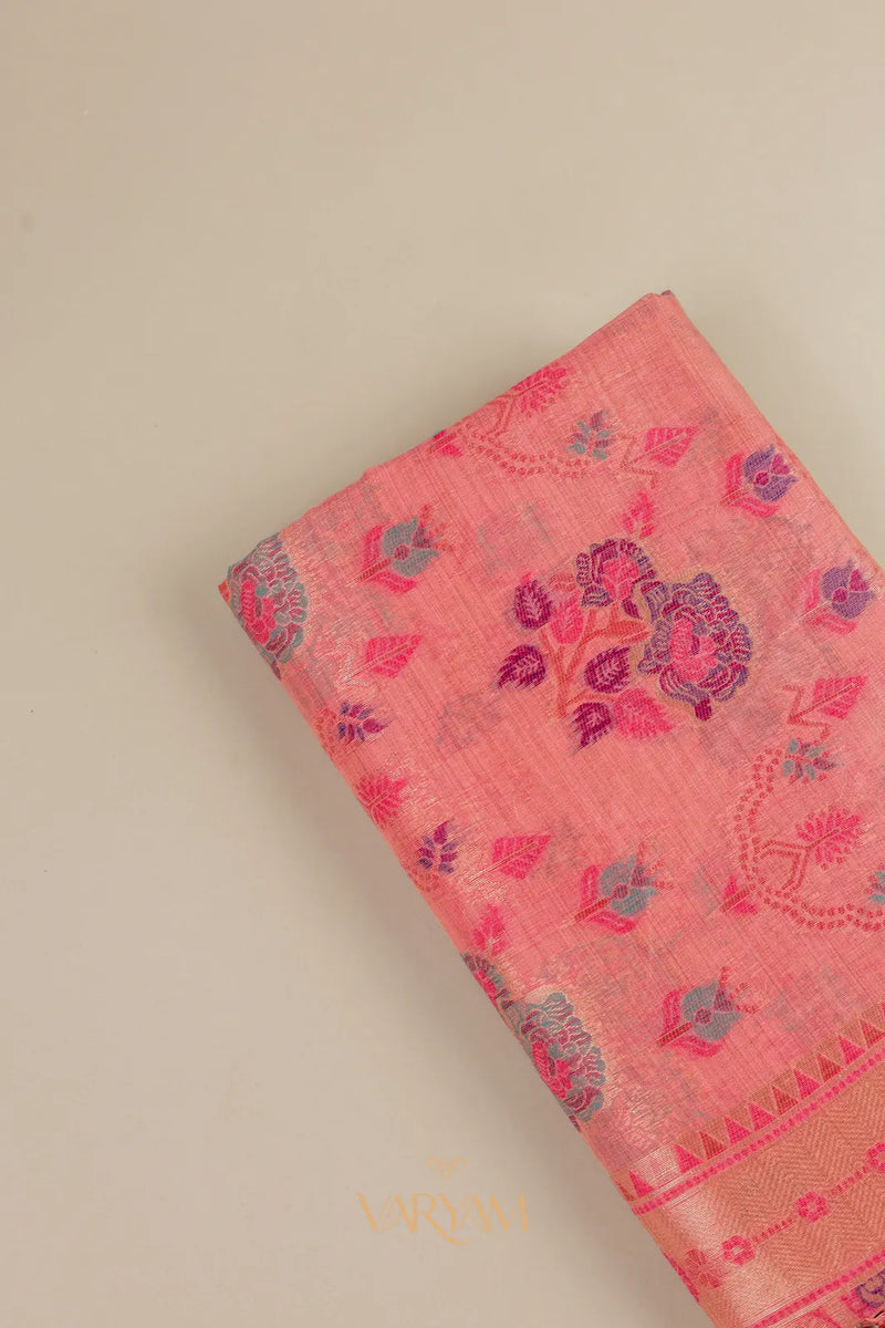 Mira Cotton Pink Saree