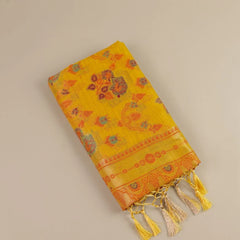 Mira Cotton Yellow Saree