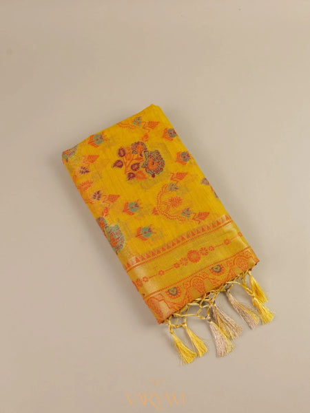Mira Cotton Yellow Saree