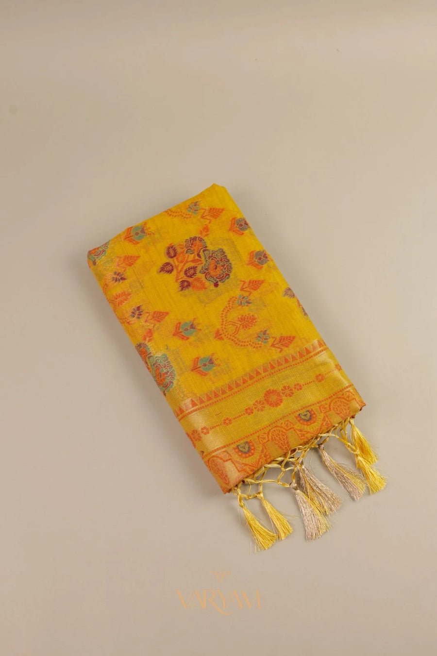 Mira Cotton Yellow Saree