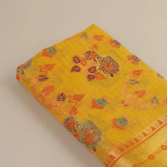 Mira Cotton Yellow Saree