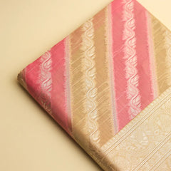 Kaaya Cotton Gold Pink Saree
