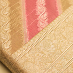 Kaaya Cotton Gold Pink Saree