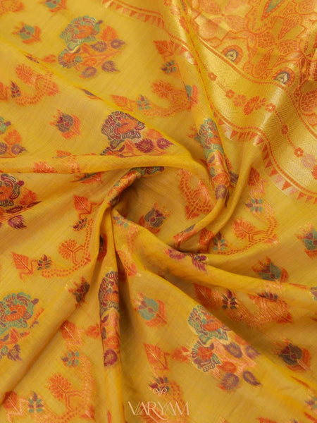 Mira Cotton Yellow Saree