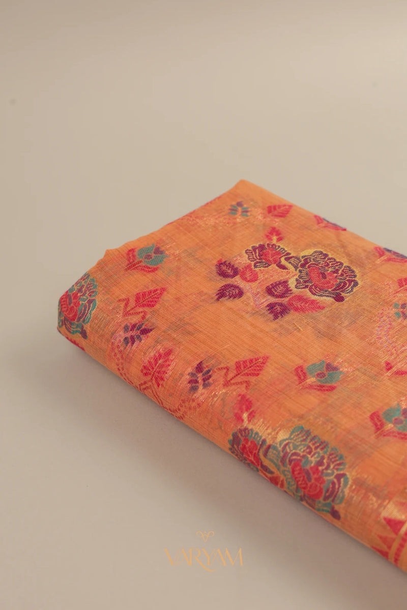 Mira Cotton Peach Saree