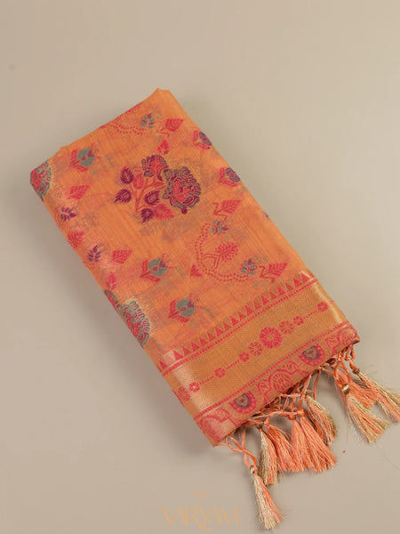 Mira Cotton Peach Saree