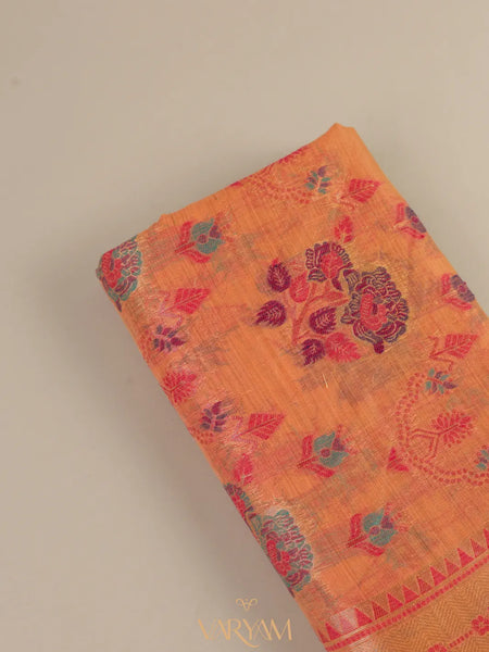 Mira Cotton Peach Saree