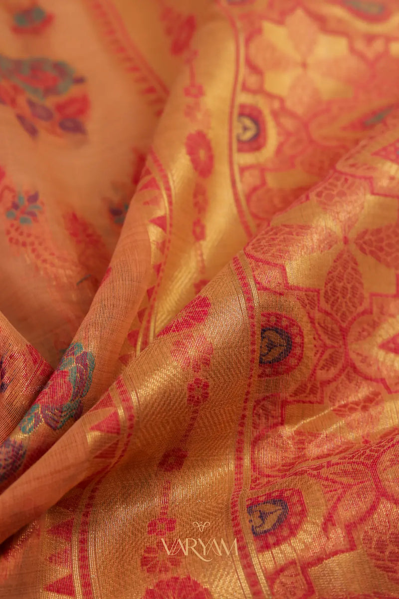 Mira Cotton Peach Saree