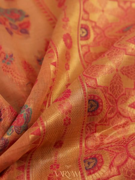 Mira Cotton Peach Saree