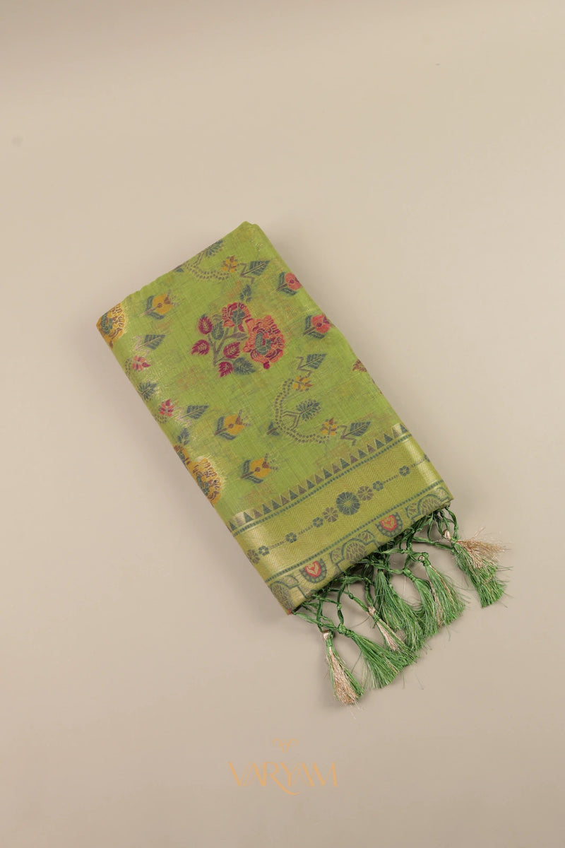 Mira Cotton Green Saree