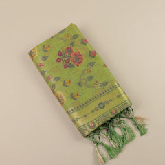Mira Cotton Green Saree