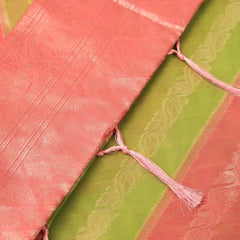 Kaaya Cotton Green Pink Saree