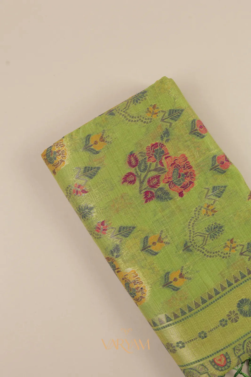 Mira Cotton Green Saree
