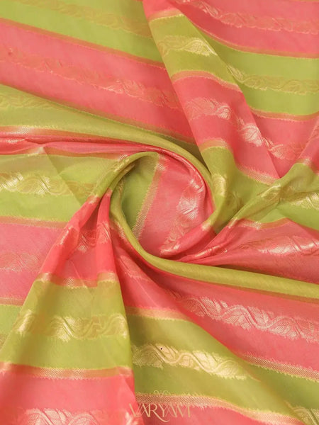 Kaaya Cotton Green Pink Saree