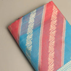 Kaaya Cotton Blue Pink Saree