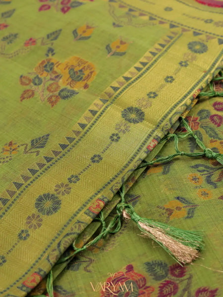 Mira Cotton Green Saree
