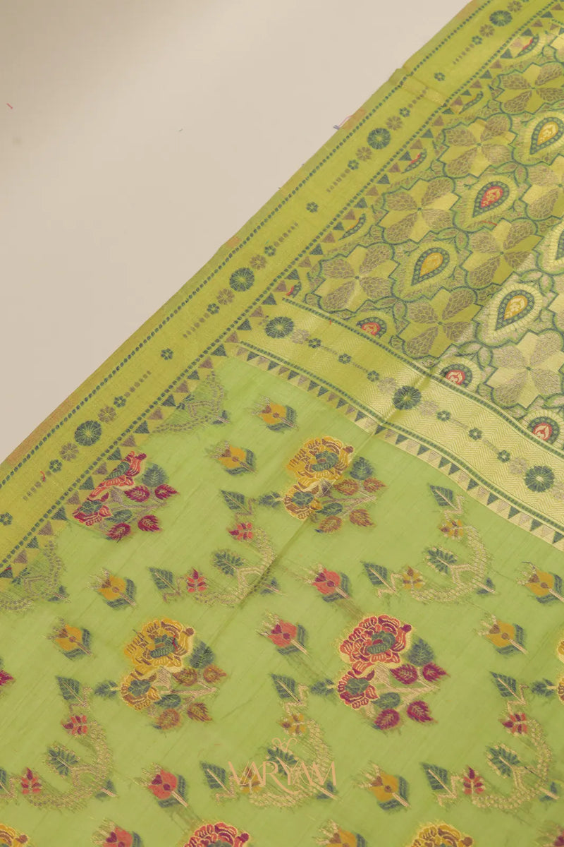 Mira Cotton Green Saree