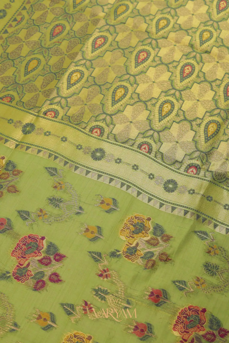 Mira Cotton Green Saree