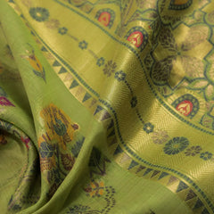 Mira Cotton Green Saree