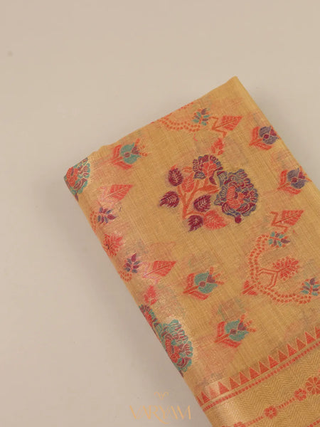 Mira Cotton Taupe Saree